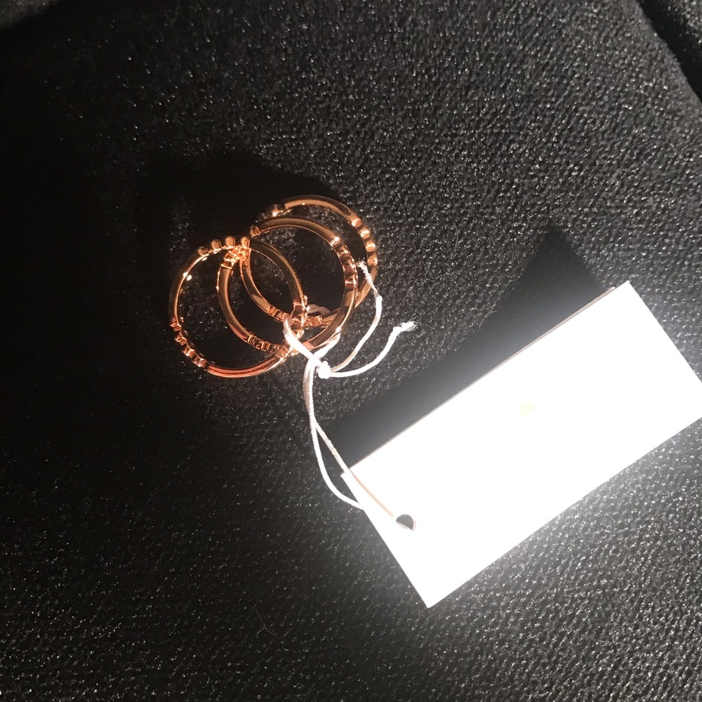 Kate Spade Rosegold  Full circle ring set size 5